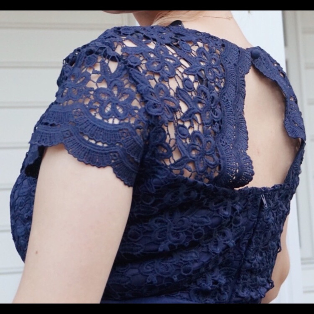 B. DARLIN NAVY BLUE SEMIFORMAL DRESS